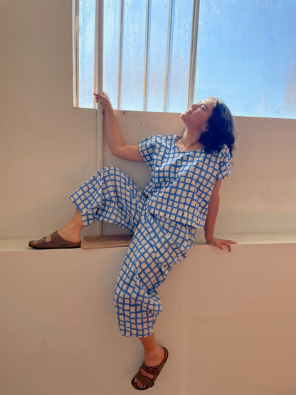 Marius Blue Grid Uni-Size