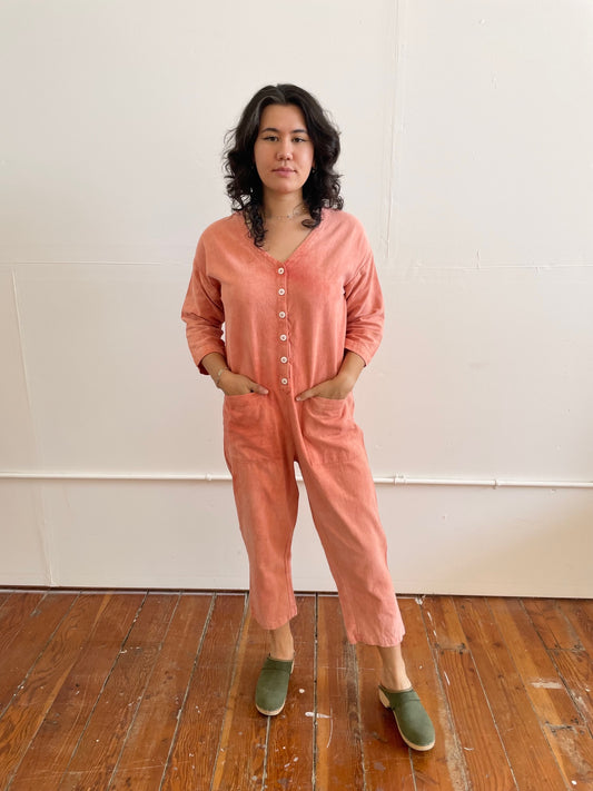 #59 Tie-dye Peach Jumpsuit M/L