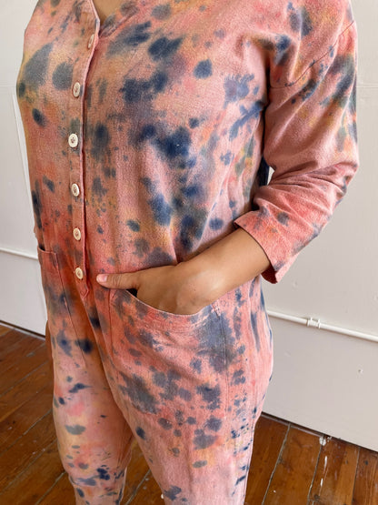 #56 Tie-dye Peach Painter jumpsuit M/L