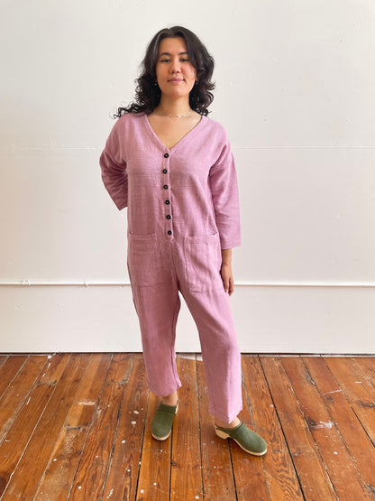 Lavender Textured Jumpsuit