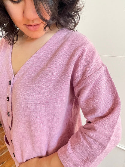 Lavender Textured Jumpsuit