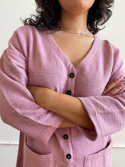Lavender Textured Jumpsuit