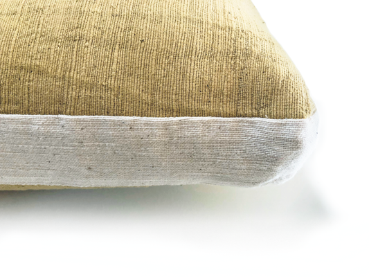 Mustard & White Contour Line Pillow 18x18in