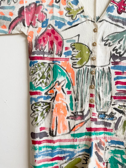 #65 Hand-painted Jumpsuit S/M