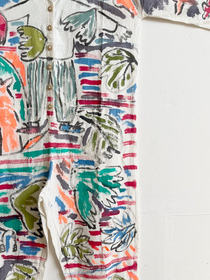 #65 Hand-painted Jumpsuit S/M