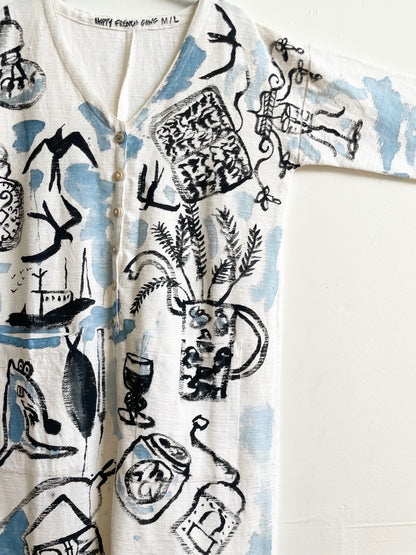 #67 Hand-painted Textured Jumpsuit M/L