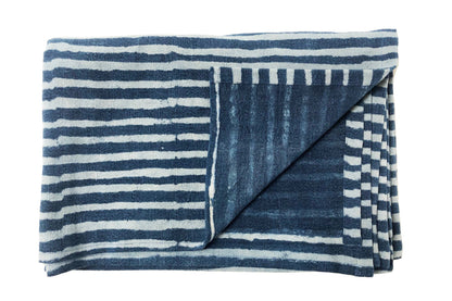 Indigo Stripe Throw