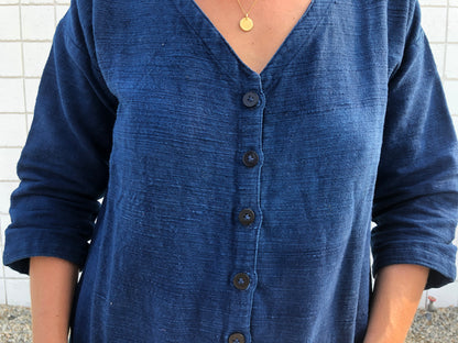 Indigo Textured Jumpsuit