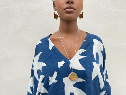 Liberté Indigo Print Dress