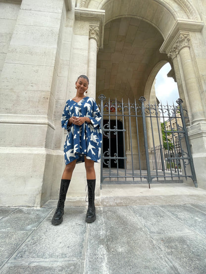 Liberté Indigo Print Dress