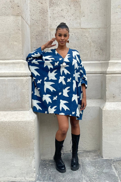 Liberté Indigo Print Dress