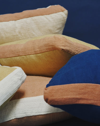 Indigo & Himalayan Contour Line Pillow 18x18in
