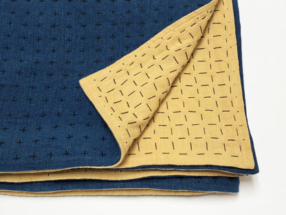 Throw Indigo & Mustard