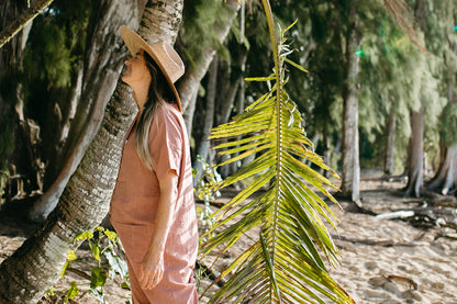 Short Sleeve Light Terracotta Jumpsuit
